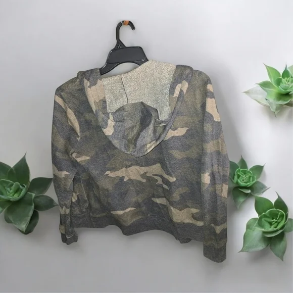 Camouflage Zip-Up Hoodie Pink Victoria Secret sz S SWEATSHIRT Sport - Picture 5 of 7